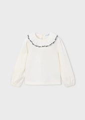 Blusa Manga Larga Detalle Cuello Negro Mayoral Moda