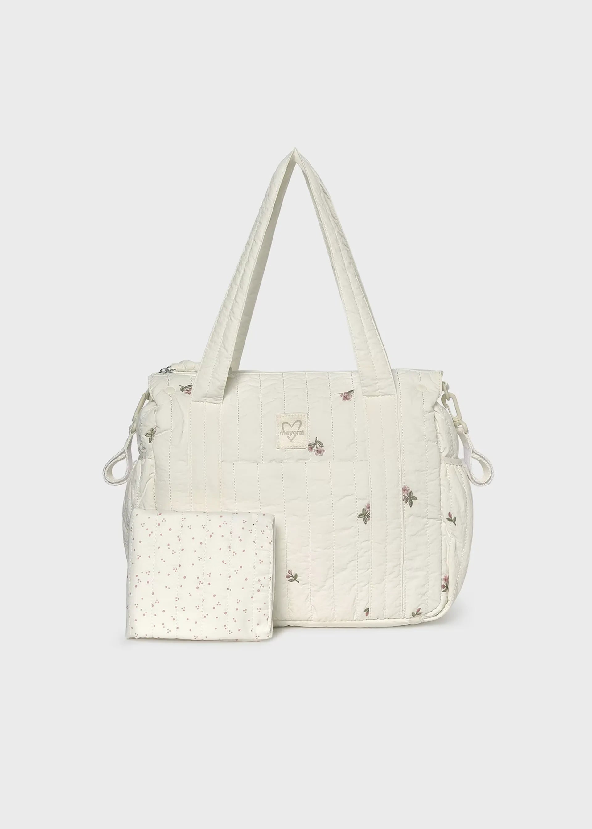 Bolso Pañalera Impermeable Bordado Blanco Mayoral ESTILO