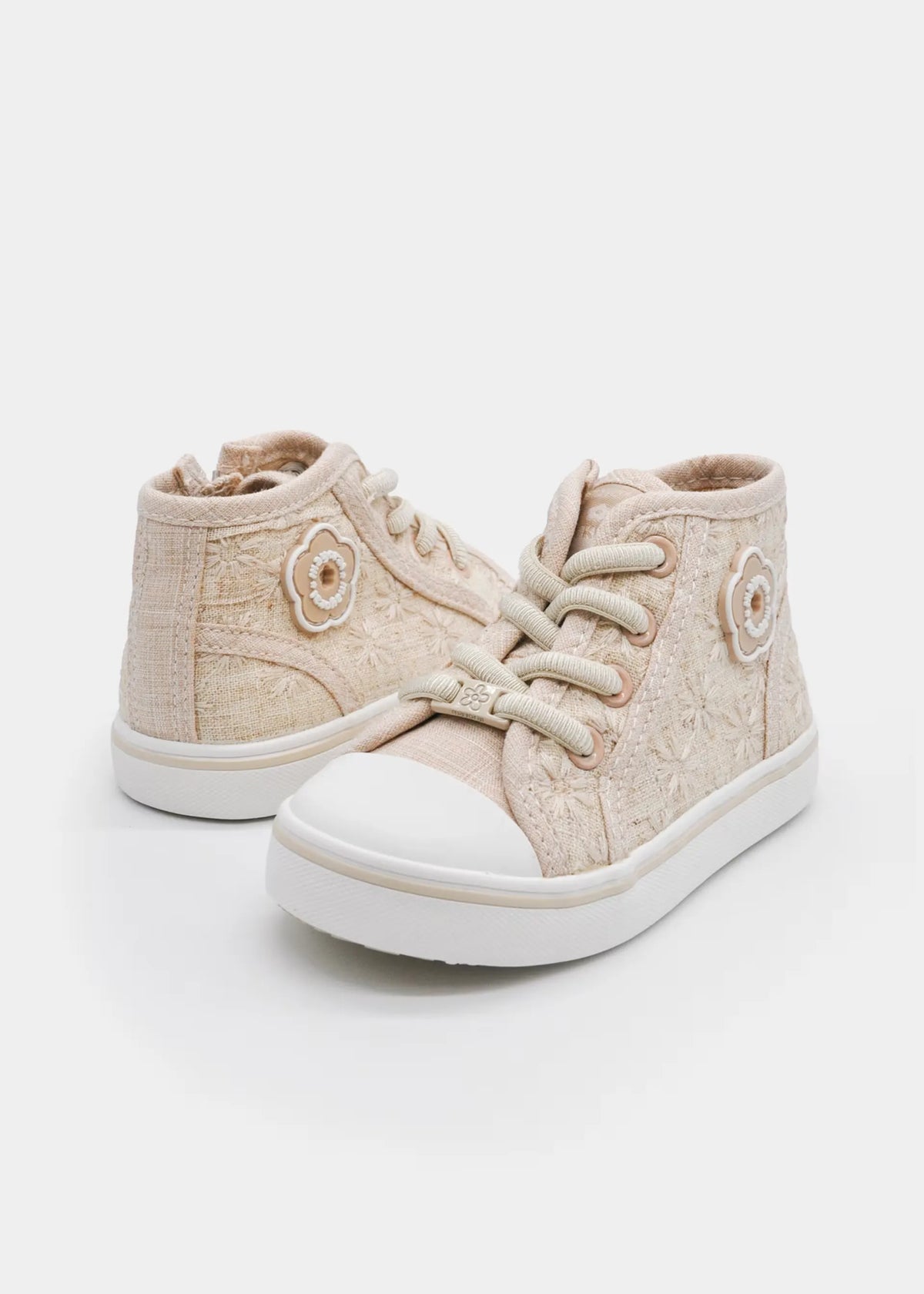 Botín Deportivo Detalle Tejido Flores Beige Mayoral