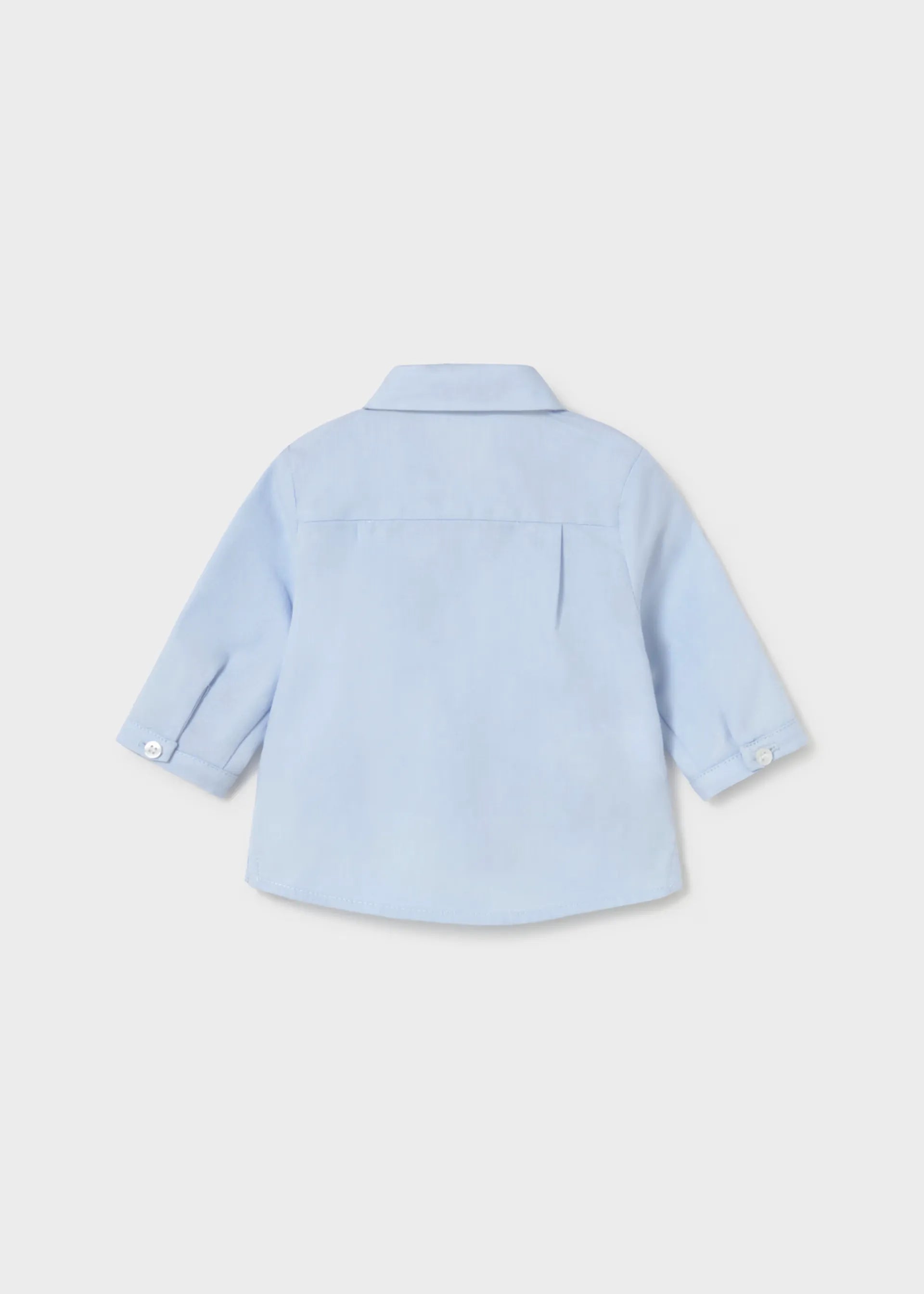 Camisa Manga Larga Corbatín Azul Celeste Mayoral Moda