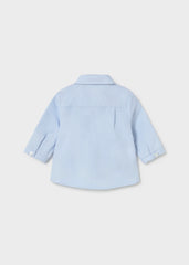 Camisa Manga Larga Corbatín Azul Celeste Mayoral Moda