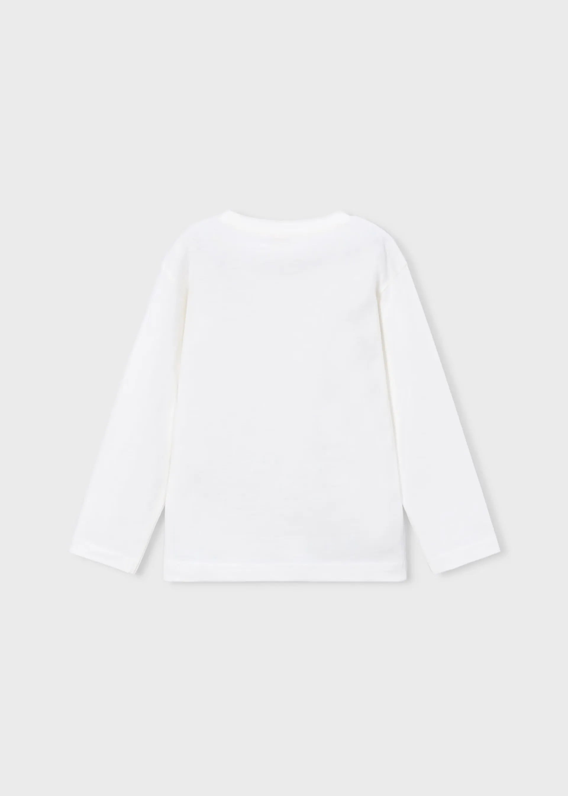 Camiseta Manga Larga Bordado Cara Dog Blanco Mayoral Moda