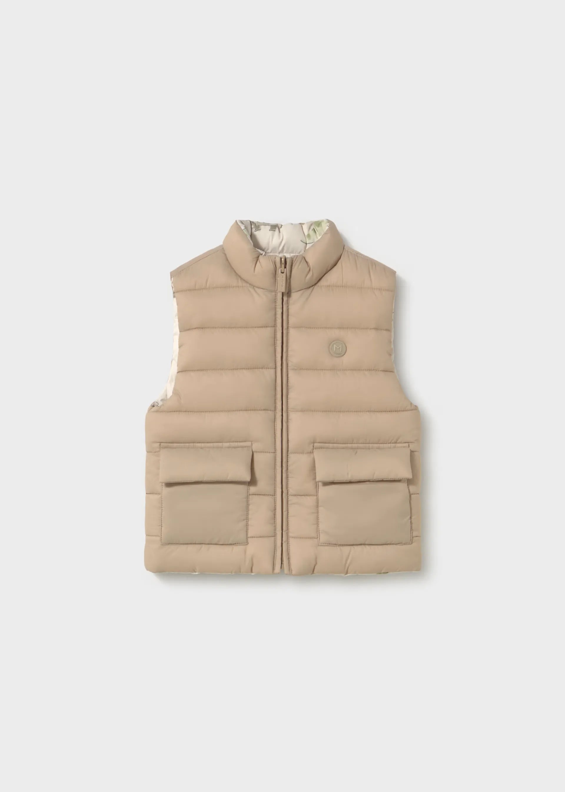 Chaleco Impermeable Doble Faz Dino Beige Mayoral Moda