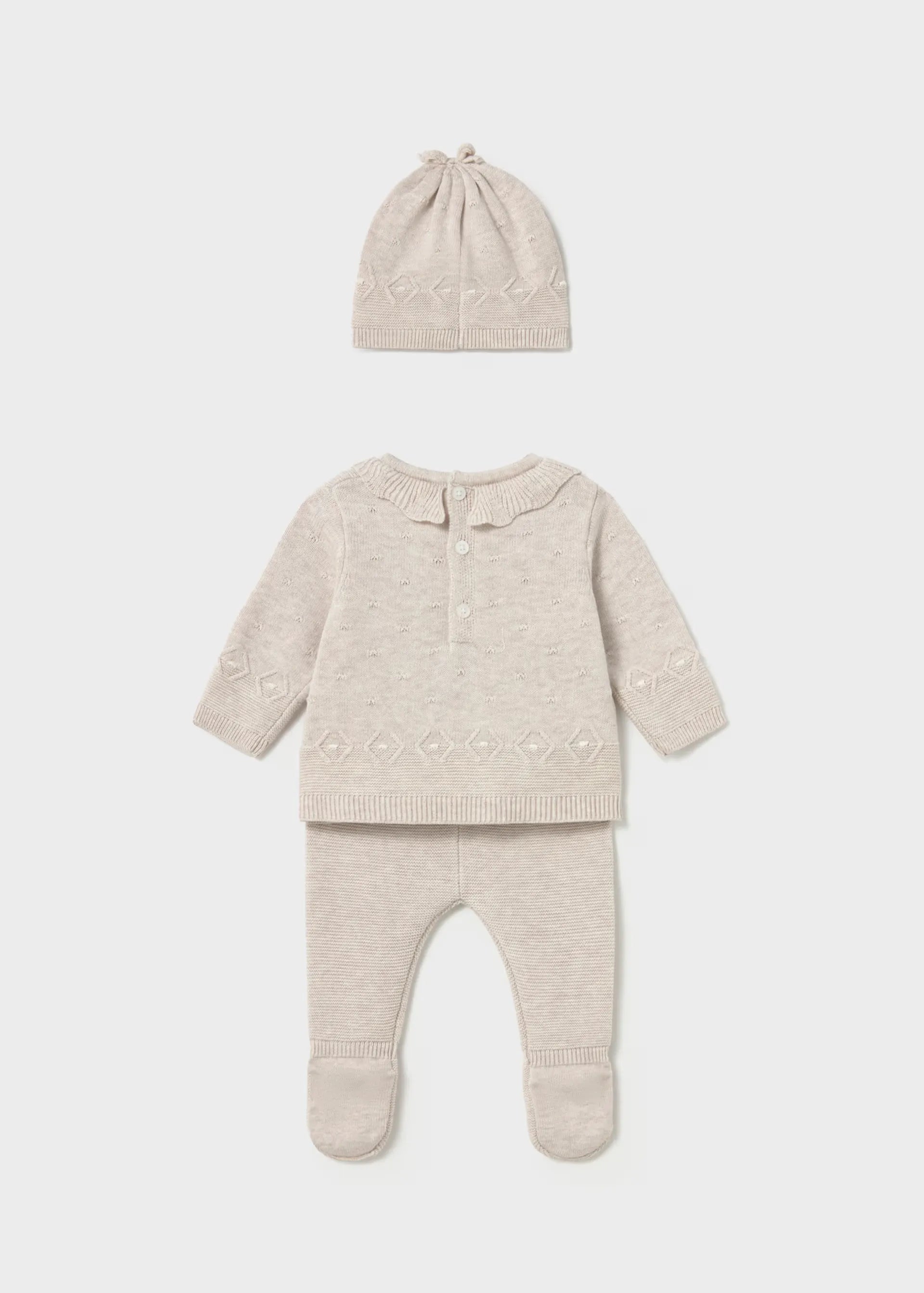 Conjunto 3 Piezas Tricot Beige Mayoral Revés