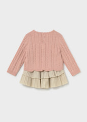 Conjunto Falda Volantes Brillo Rosa Mayoral estilo