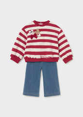 Conjunto Pantalon Lineas Raton Rojo Mayoral 