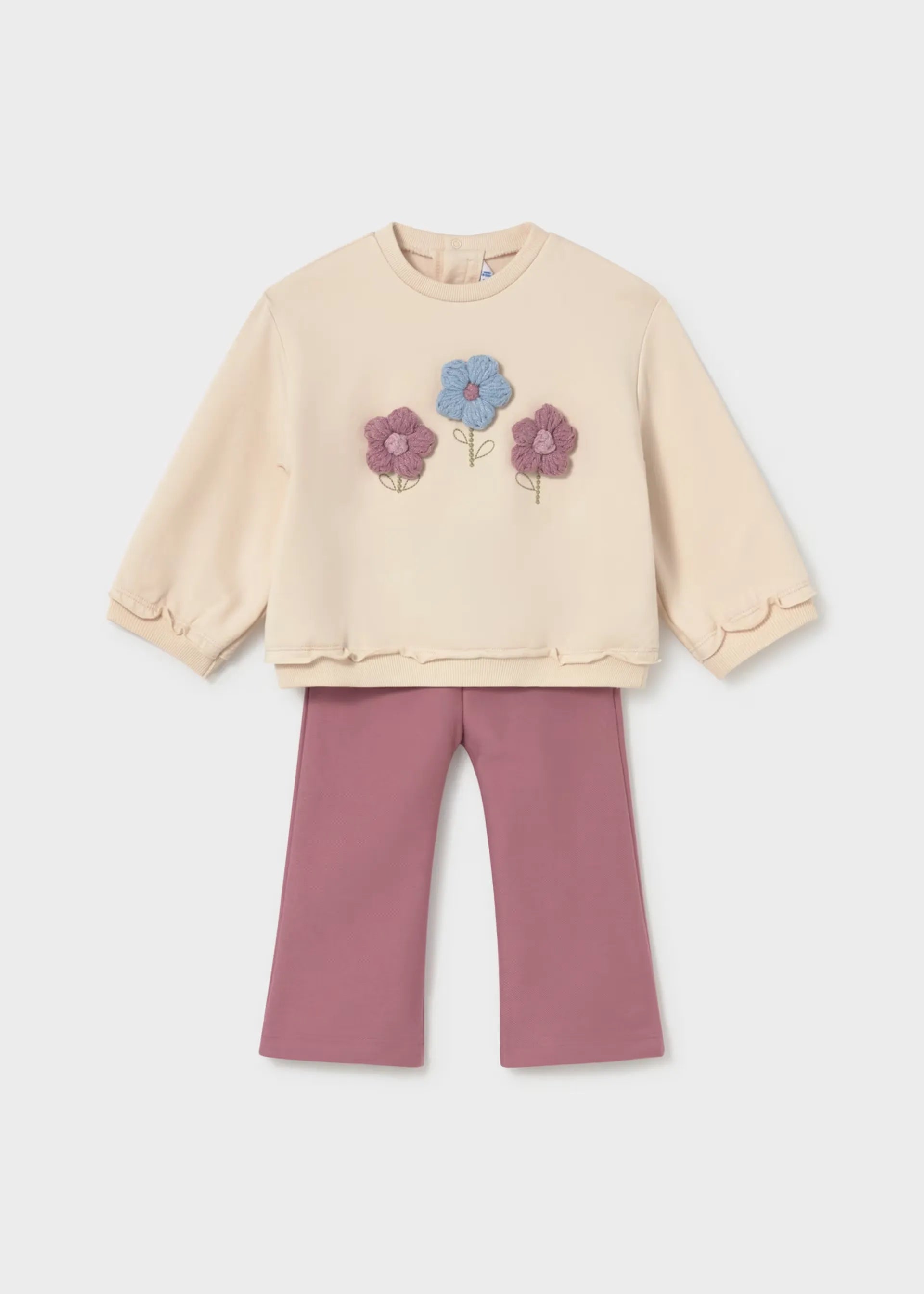 Conjunto Pantalon Bordado Flores Violeta Mayoral
