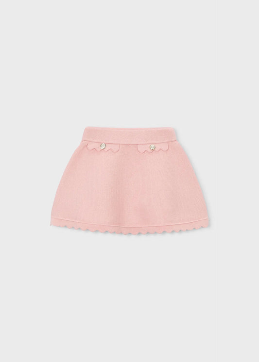 Falda Tricot Botones Rosa Mayoral