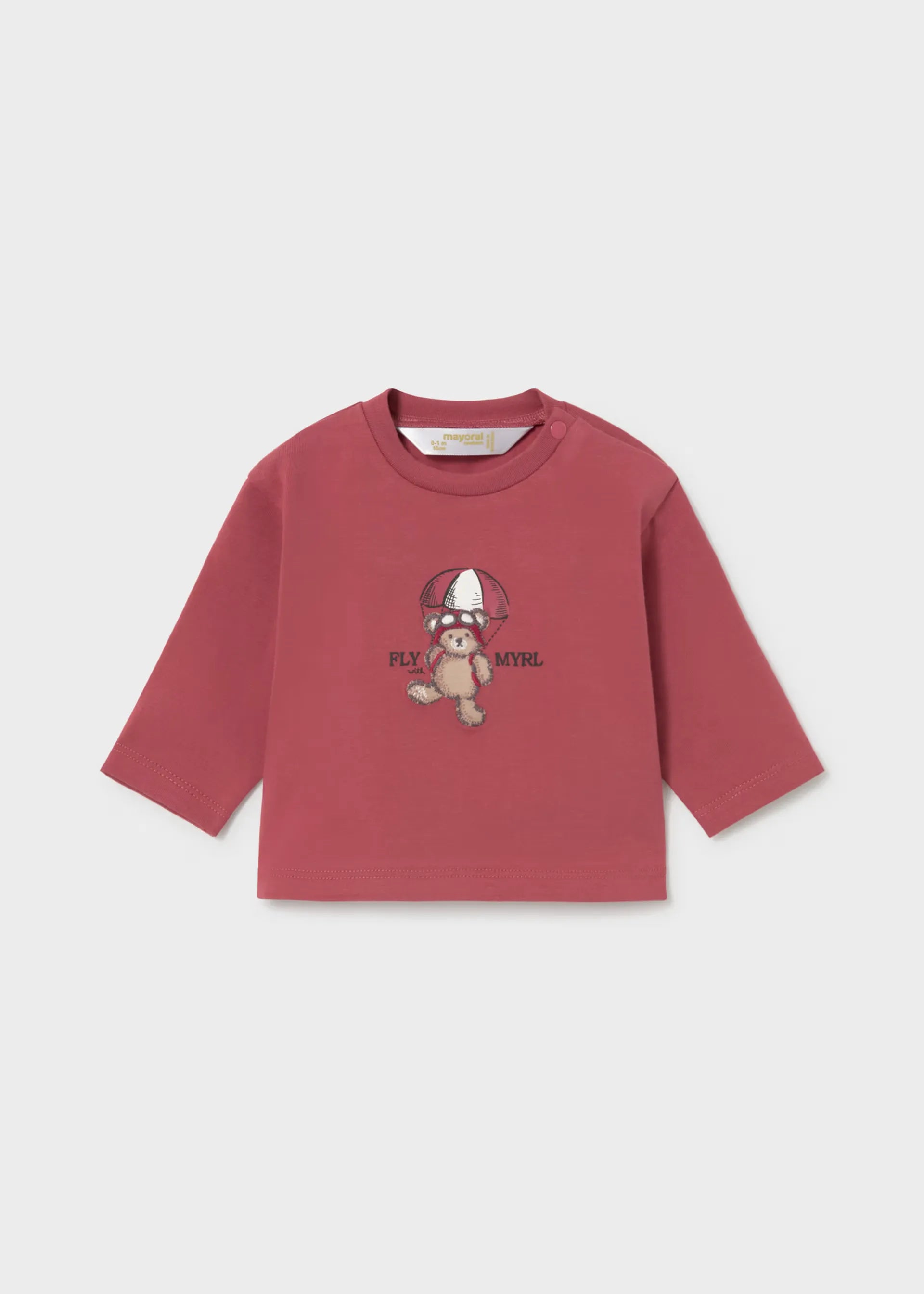 Set 2 Camisetas Manga Larga Oso Ciruela Moda