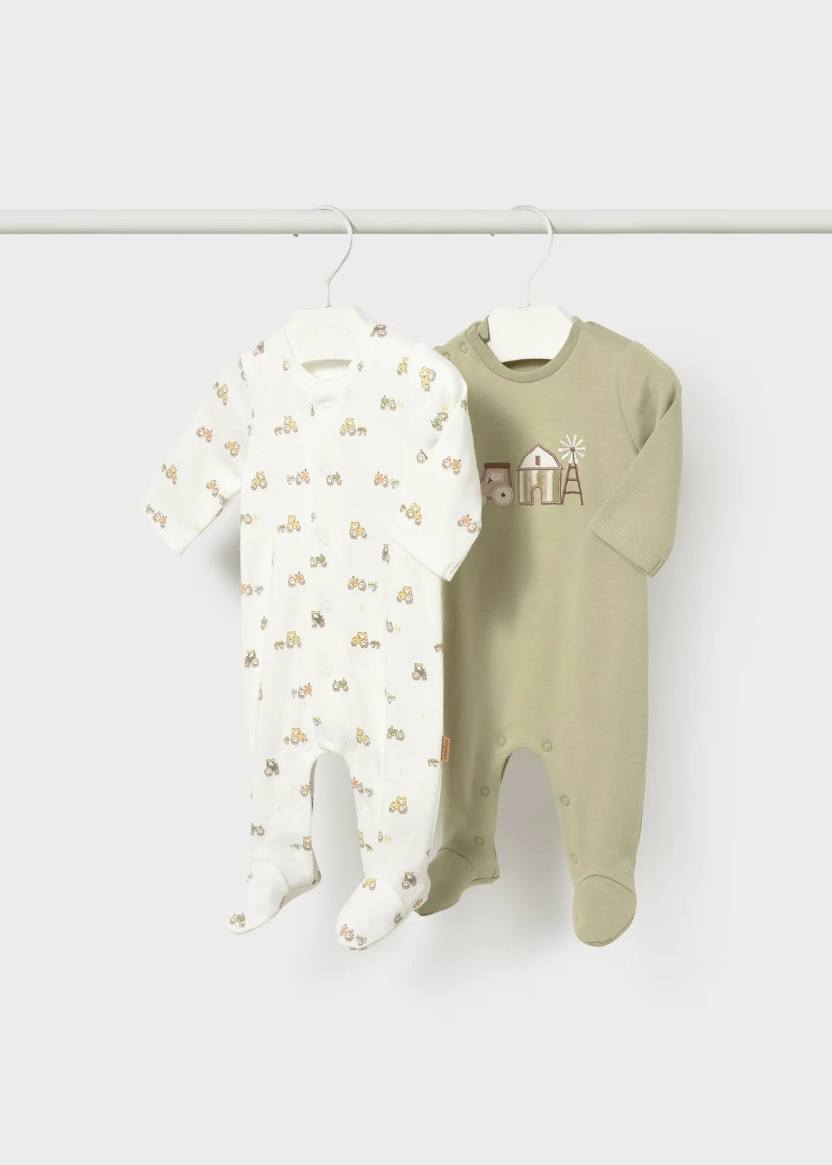 Set 2 Pijamas Tractores Verde Mayoral 