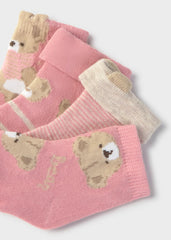 Set 4 Medias Estampado Oso Frambuesa Mayoral