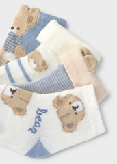 SET 4 Medias Estampado Oso Azul Mayoral Detalle