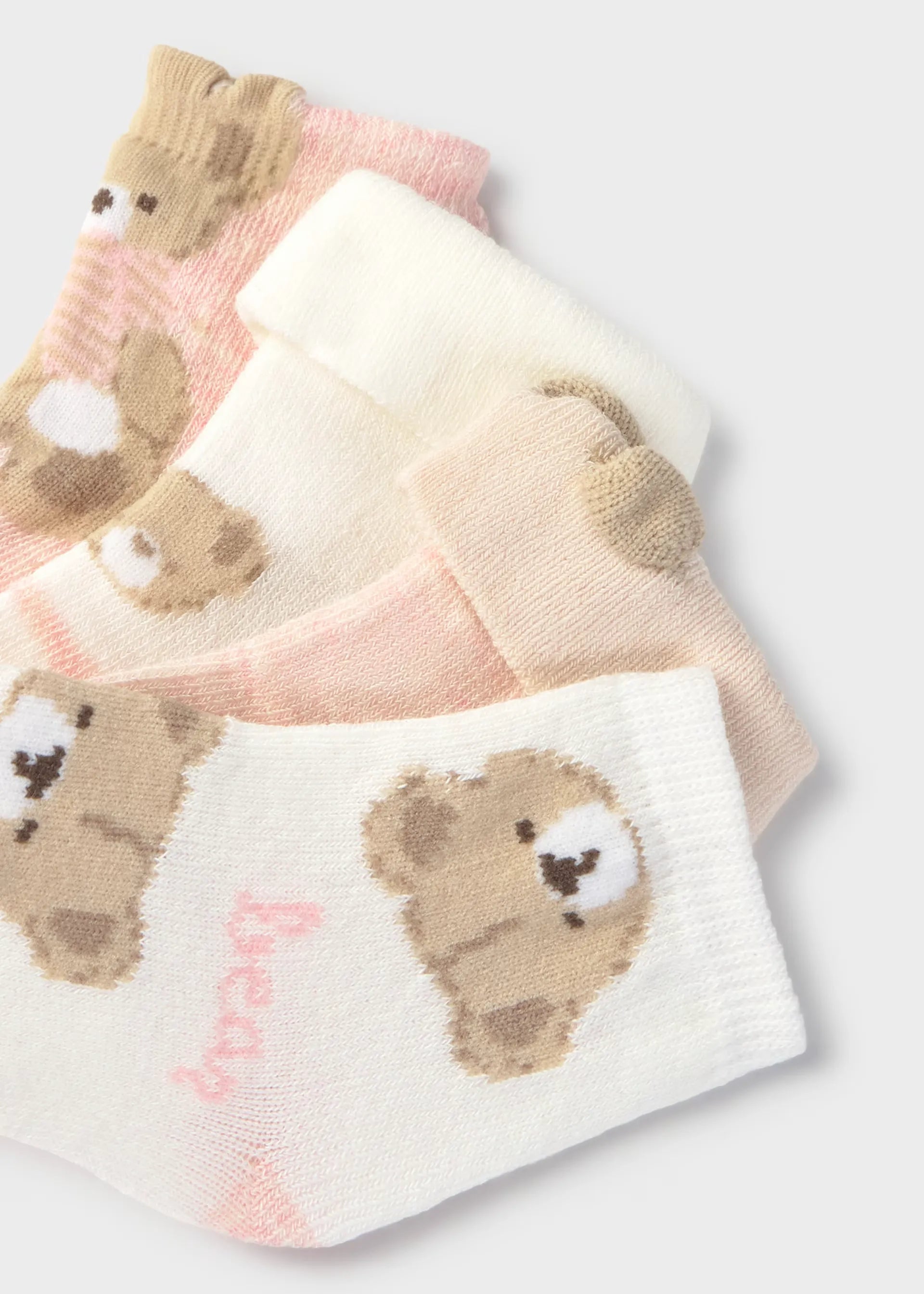 Set 4 Medias Estampado Oso Rosa Mayoral Detalle