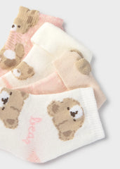Set 4 Medias Estampado Oso Rosa Mayoral Detalle