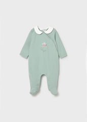 Set 2 Pijamas Bordado Flores Verde Mayoral