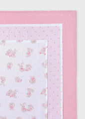 Set 3 Muselinas Conejo Rombos Rosa Mayoral Estampado