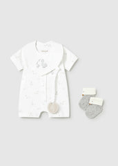 Set Pelele Estampado Patos Blanco Mayoral