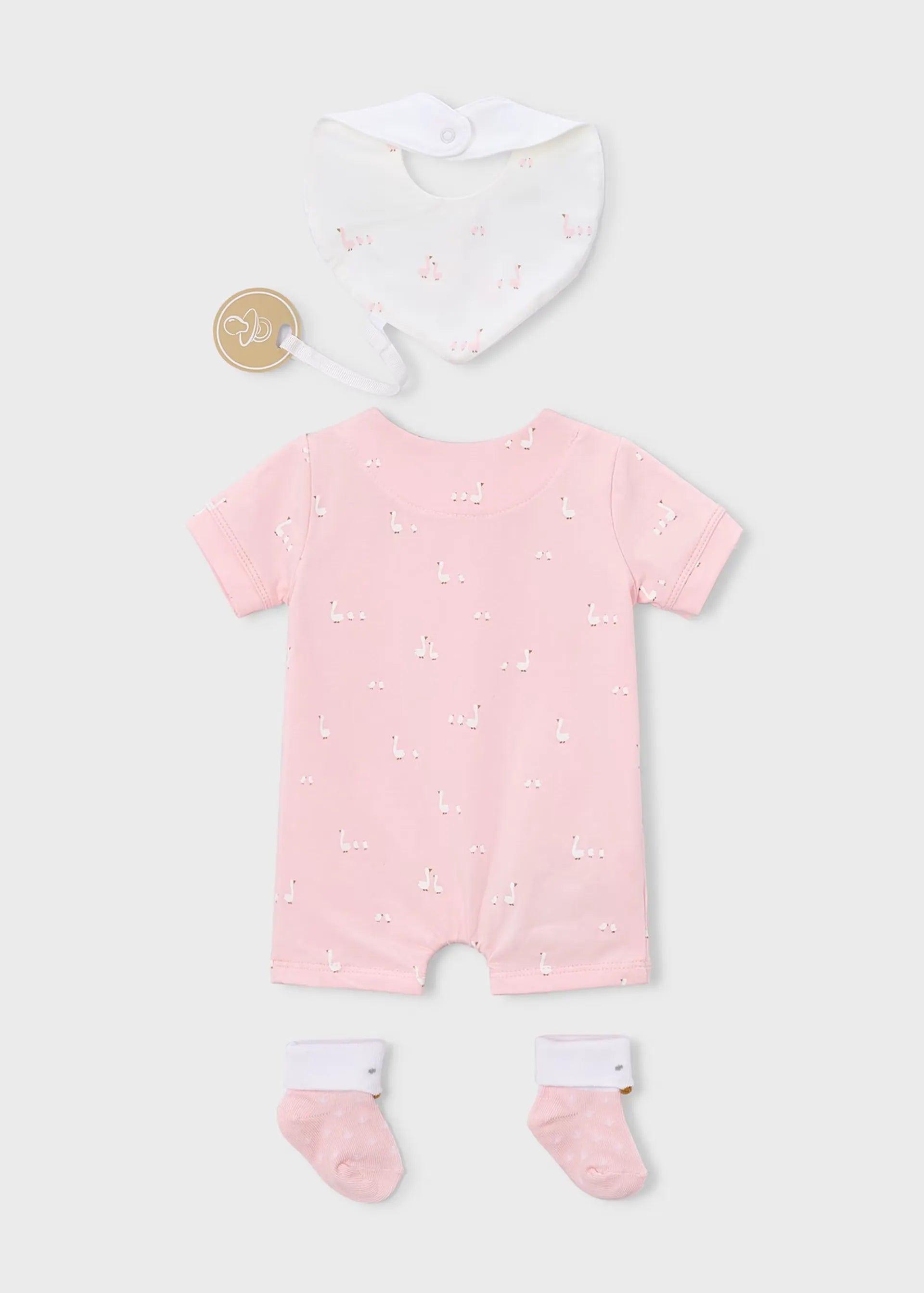 Set Pelele Estampado Patos Rosa Mayoral estilo