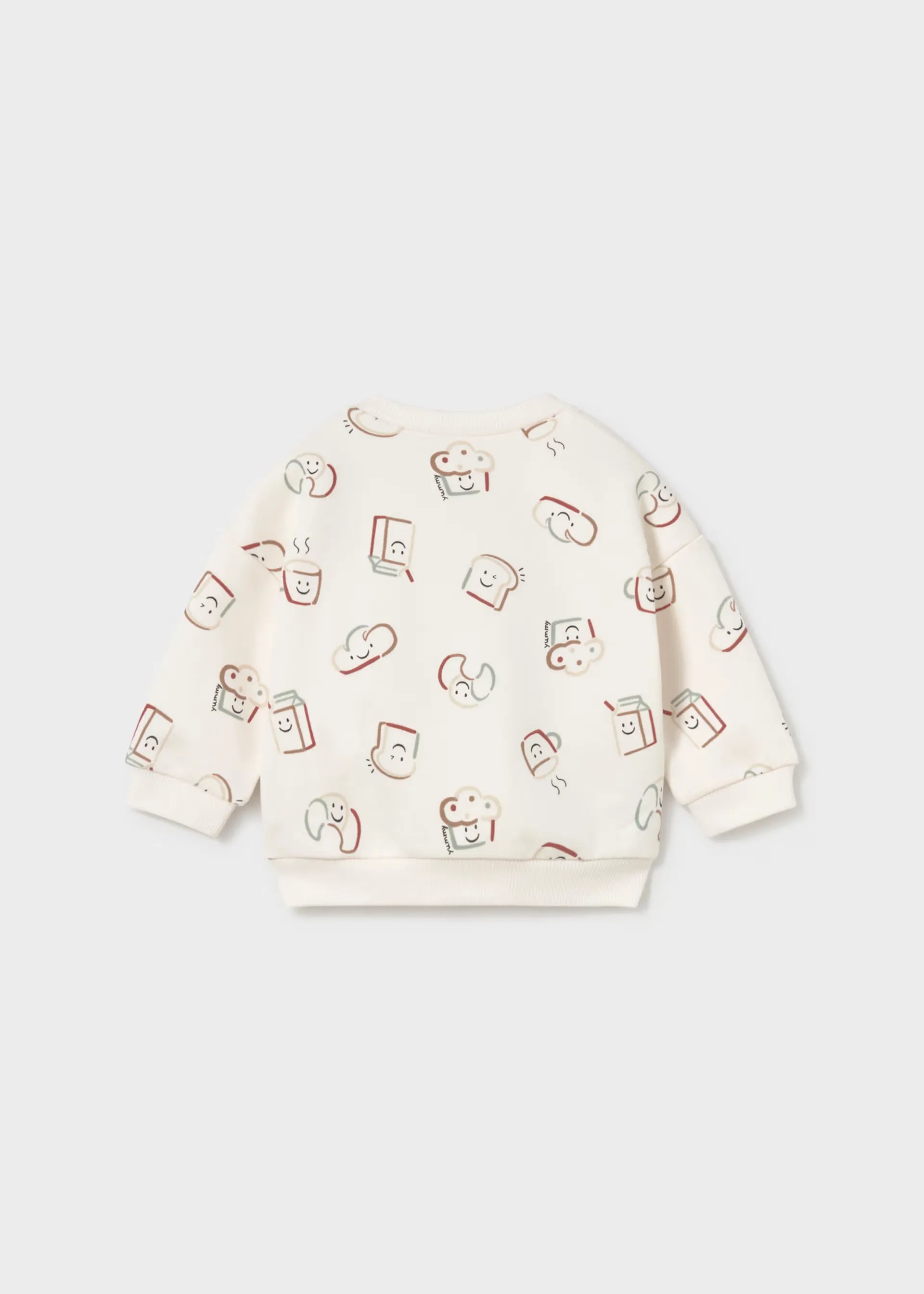 Saco Sudadera Estampado Yummy Crema Mayoral Revés