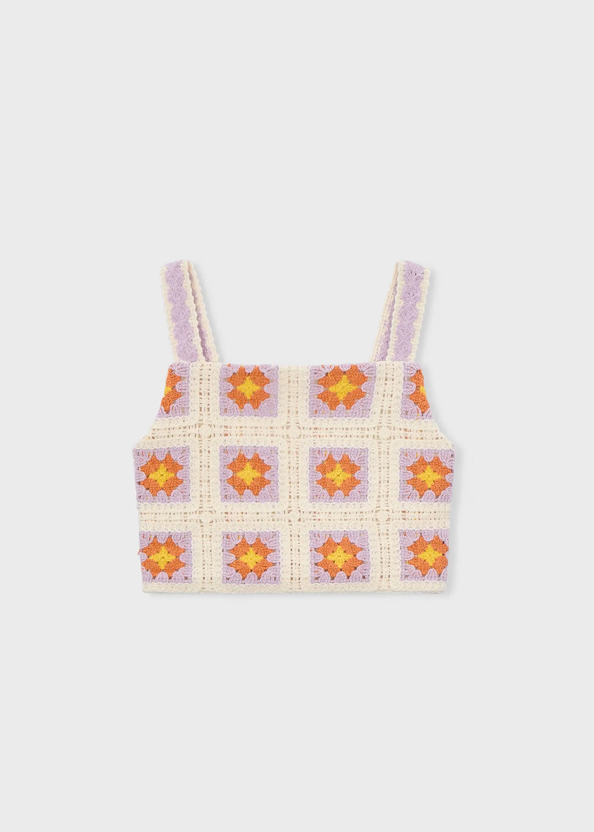Blusa Crochet Flores Lila Mayoral