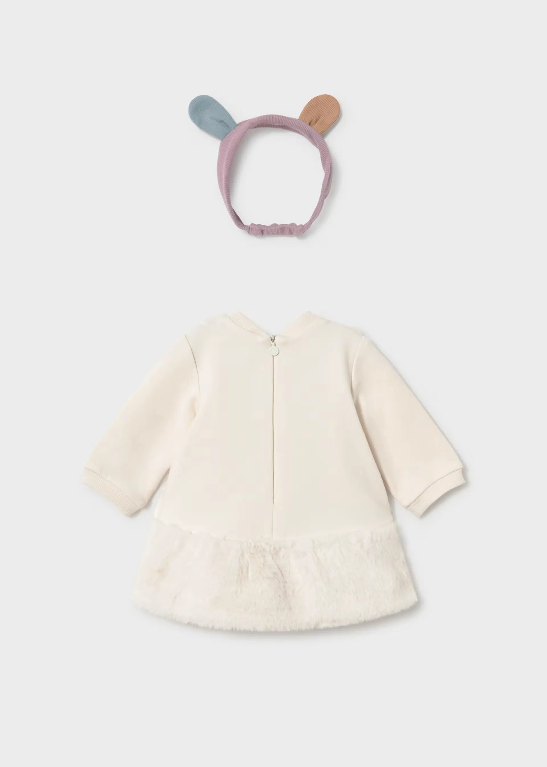 Vestido Peluche Detalle Conejo Beige Mayoral Moda