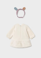Vestido Peluche Detalle Conejo Beige Mayoral Moda