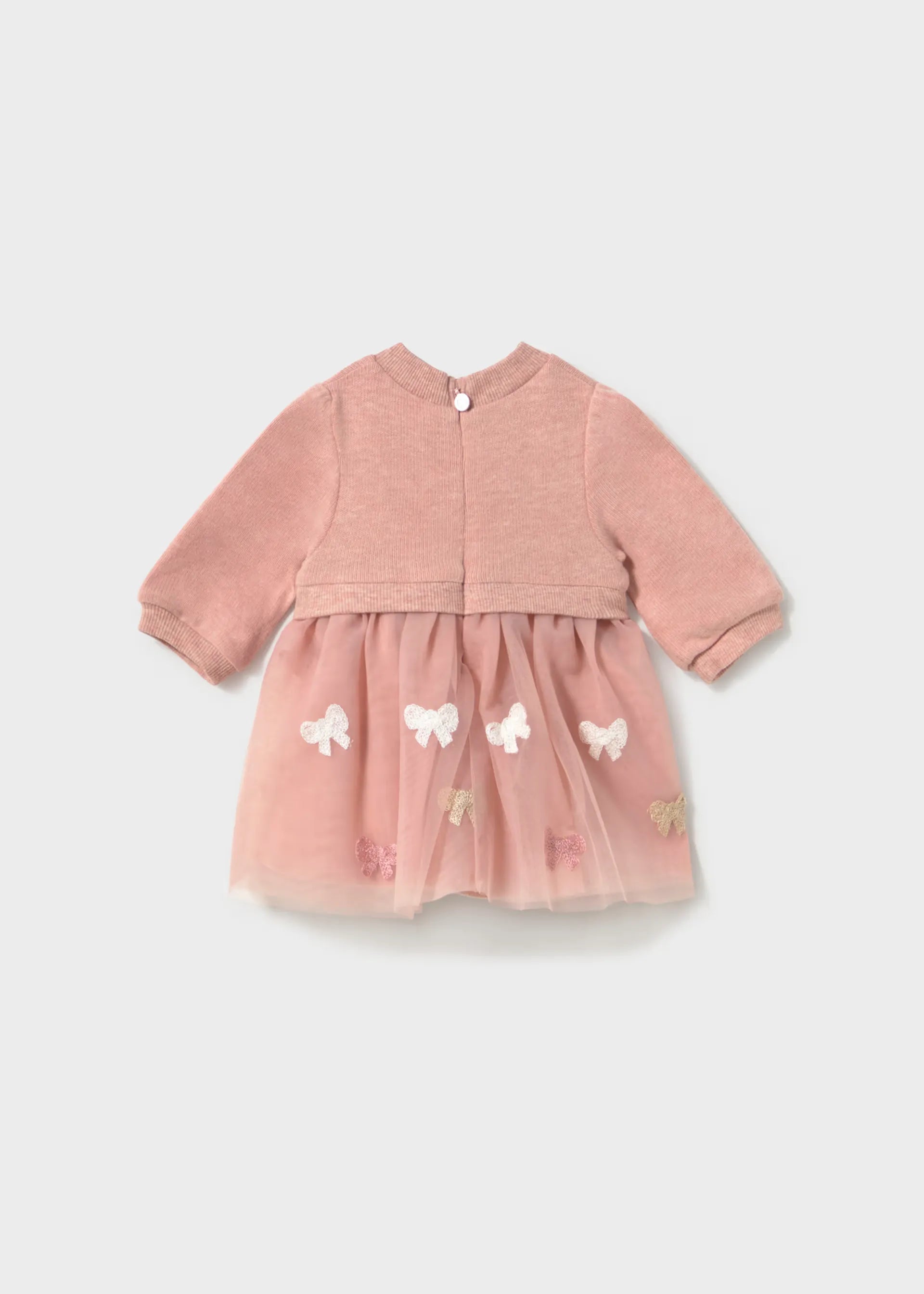 Vestido Tul Bordado Mariposas Rosas Mayoral Moda