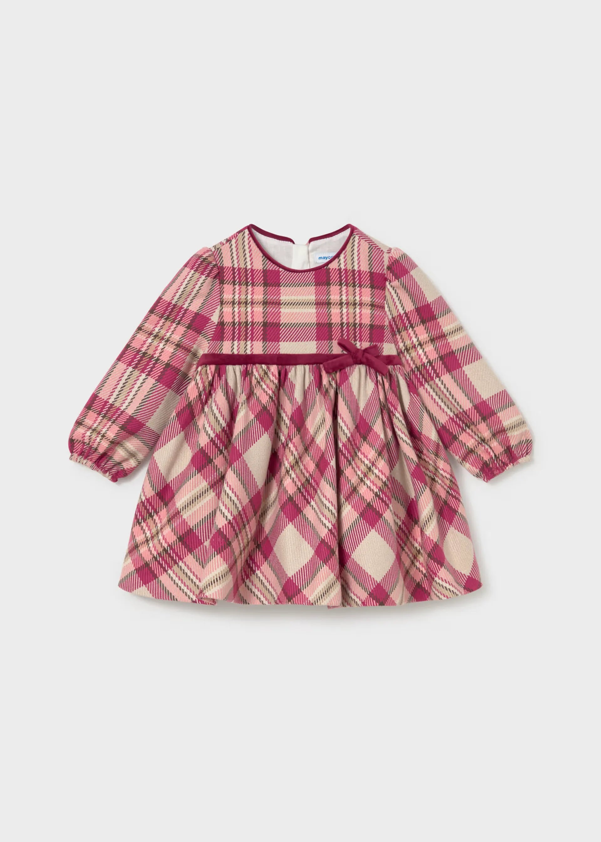 Vestido Cuadros Moño Frambuesa Mayoral 