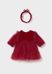 Vestido Tul Reno Brillo Rojo Mayoral Moda