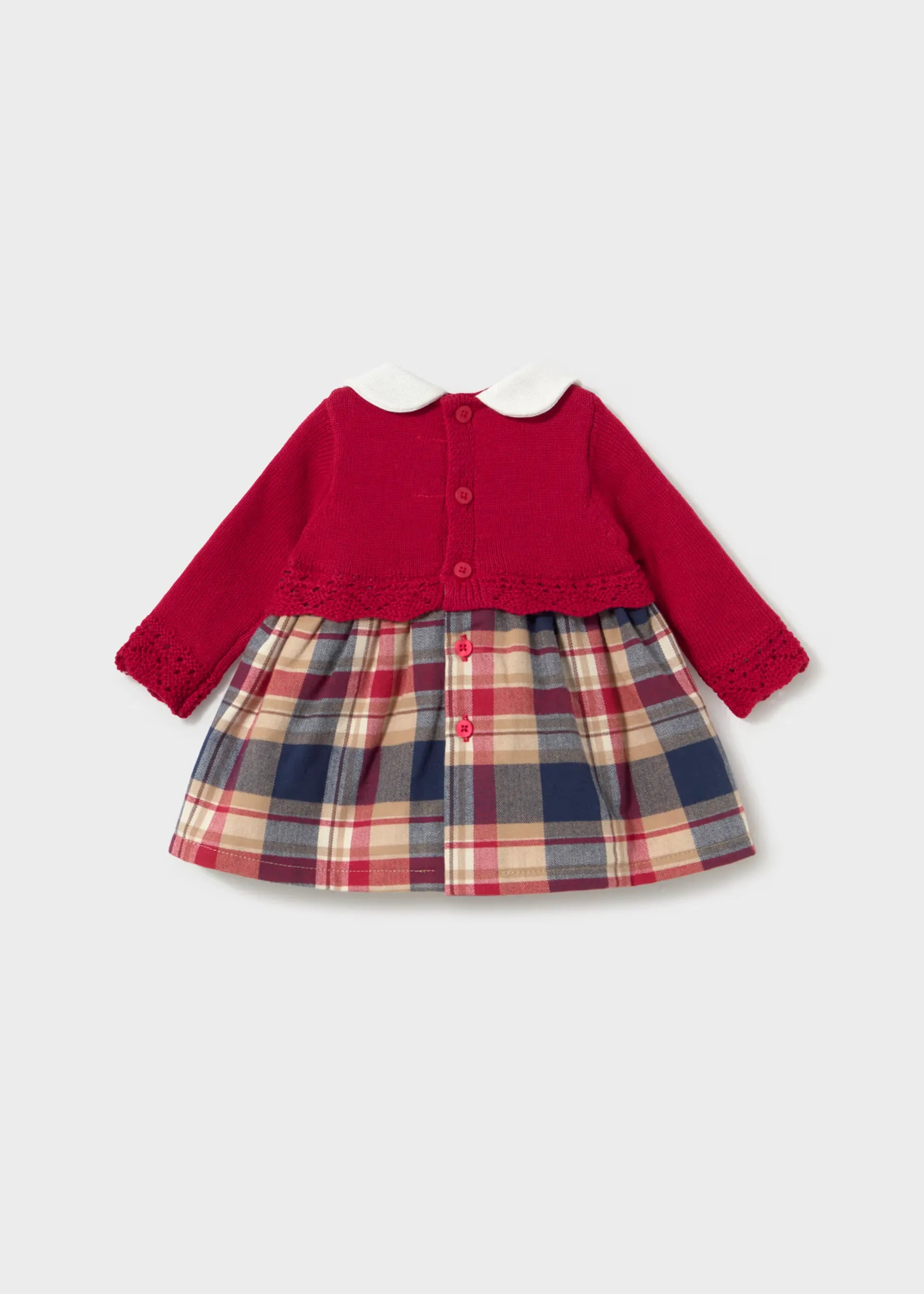 Vestido Cuadros Rojo Mayoral Revés