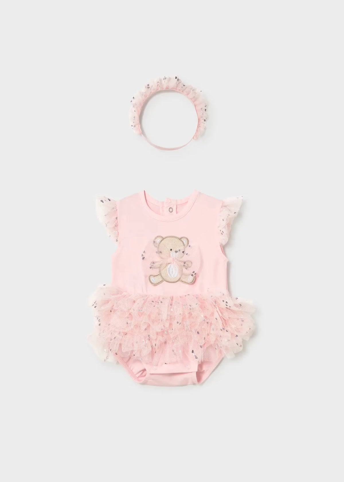 Body Bordado Oso Tutu Rosa Mayora