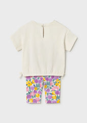 Conjunto Leggins Estampado Florar Lila Mayoral estilo 