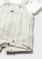 Conjunto Overol Rayas Beige Mayoral