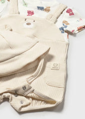 Conjunto Overol Teddy con Pava Beige Mayoral detalle