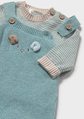 Set Primer Dia Tricot Oso Verde Mineral Mayoral Detalle