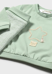Conjunto Pantalón Rayas Verde Mayoral detalle