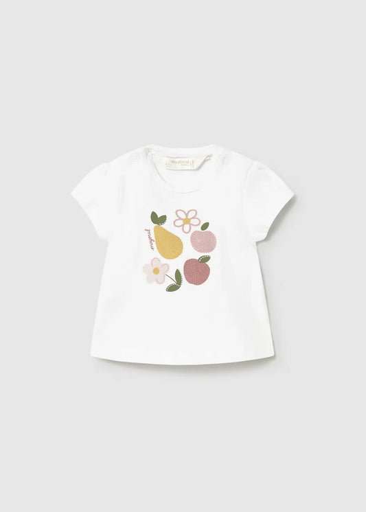 Blusa Estampado Flores y Fruta Blanco Mayoral
