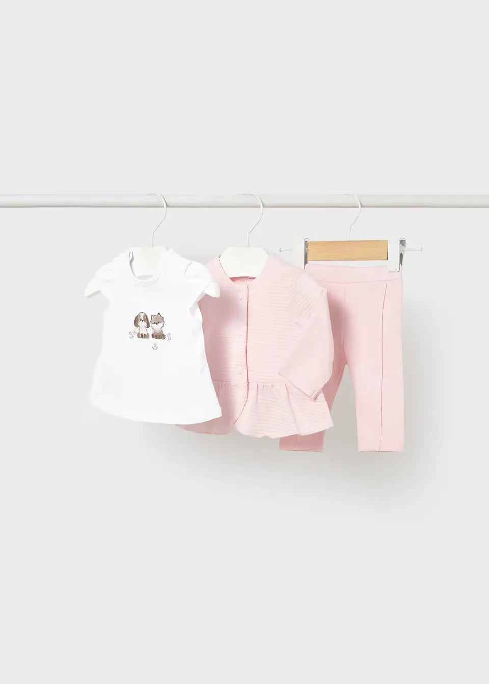 Conjunto 3 Piezas Saco Rosa Mayoral 