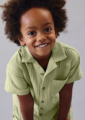 Camisa Bambula Verde Mayoral niño