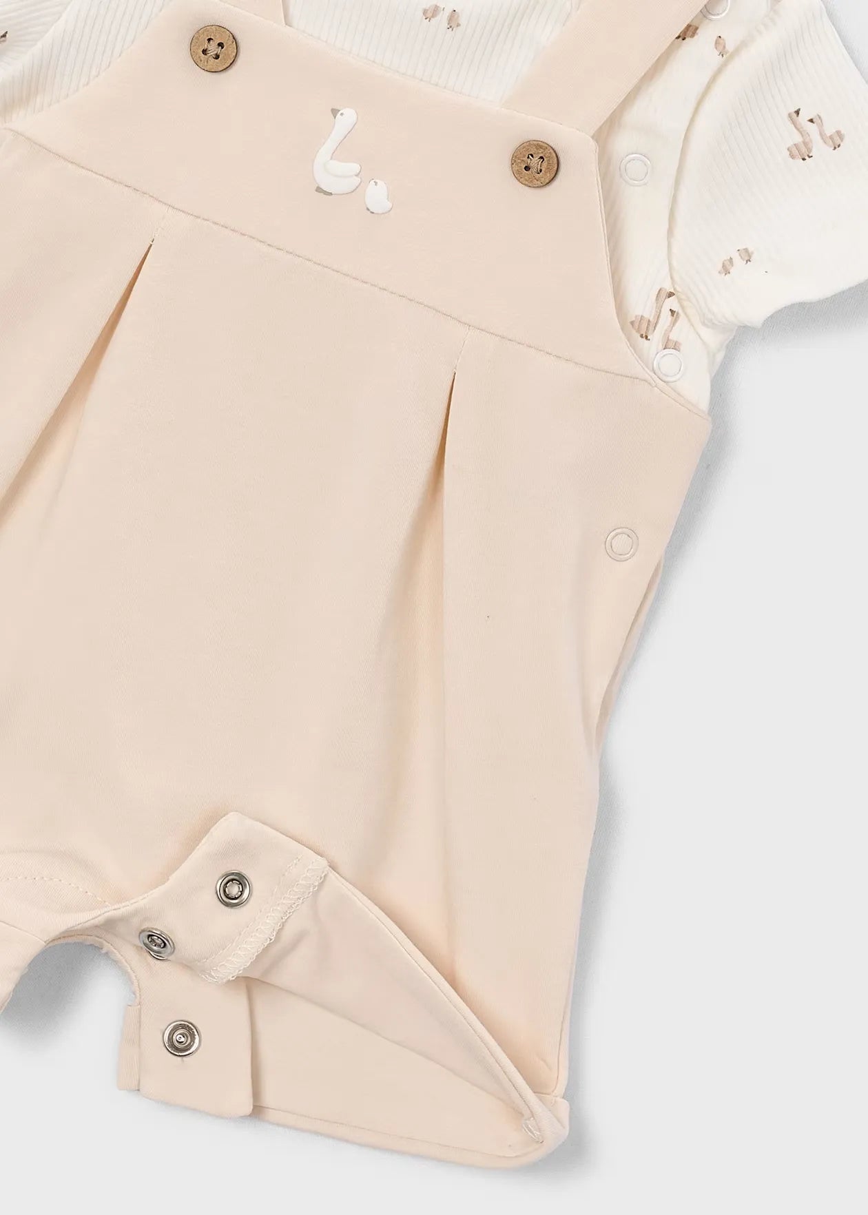 Pelele Combinado Patos Beige Mayoral detalle