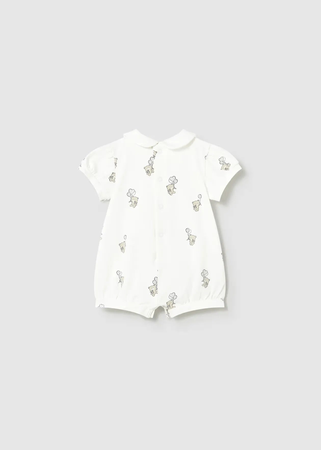 Pelele Cuello Estampado Osos Blanco Mayoral estilo 