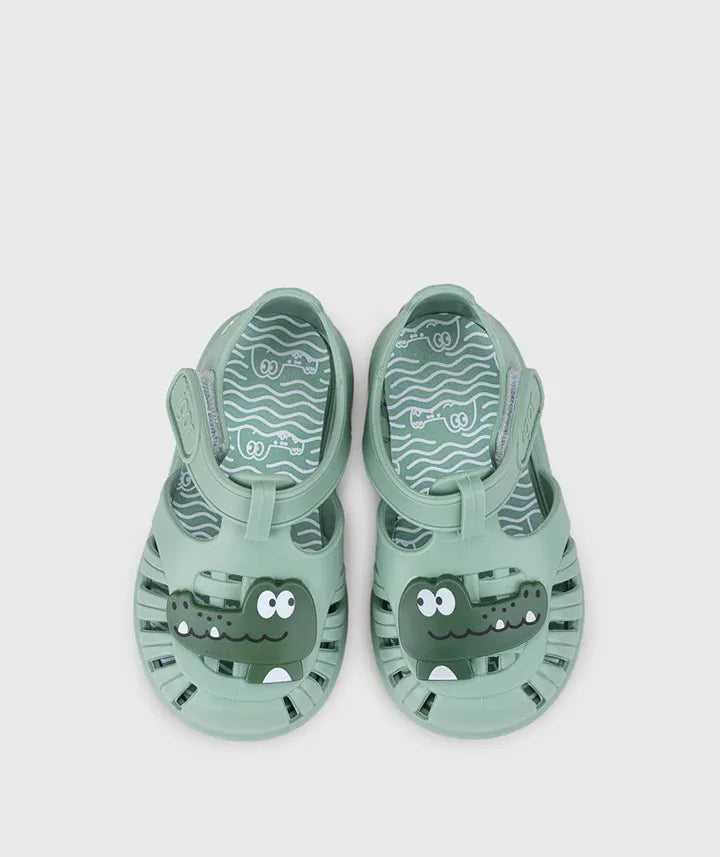 Sandalias Tobby Croco Matcha Verde Igor niño