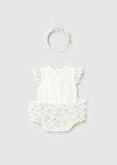 Body Bordado Oso Tutu Blanco Mayoral estilo