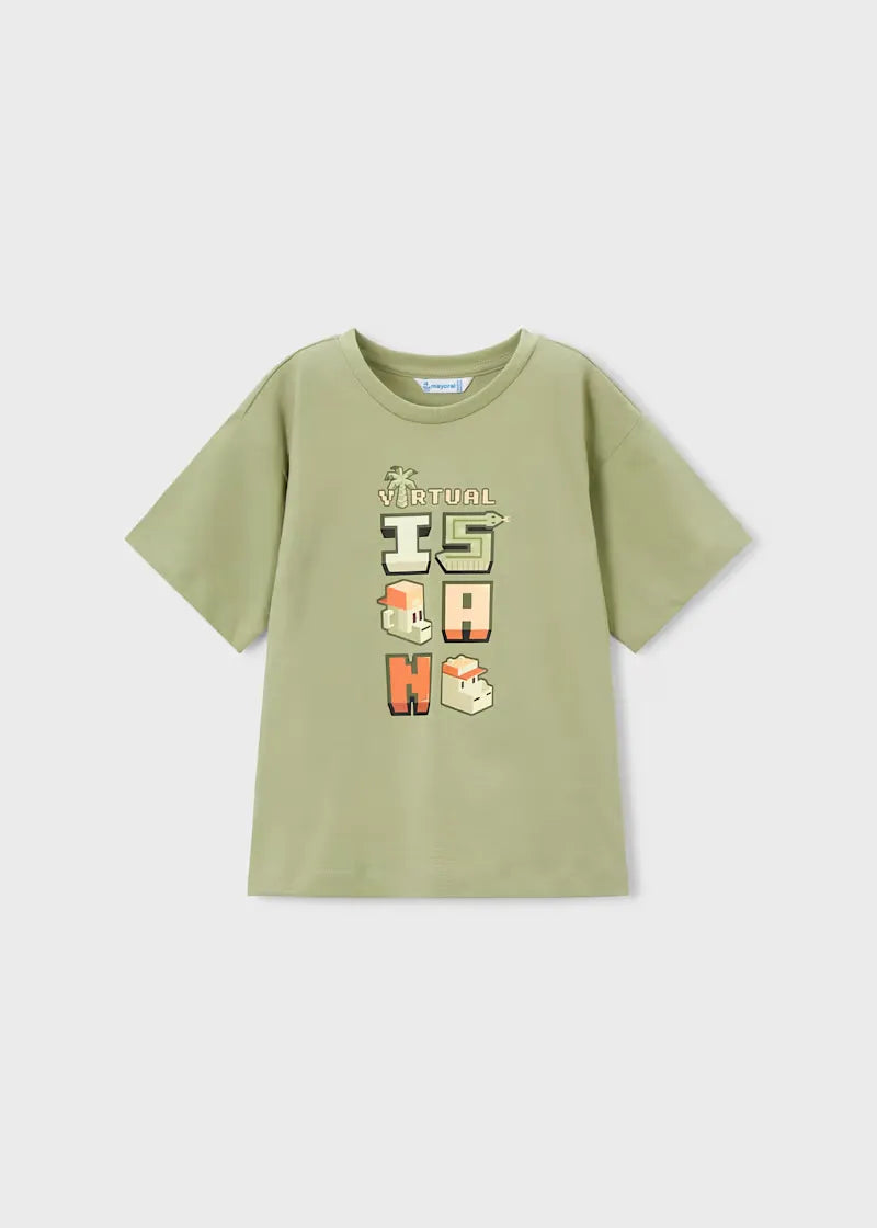 Camiseta Estampado Virtual Verde Mayoral