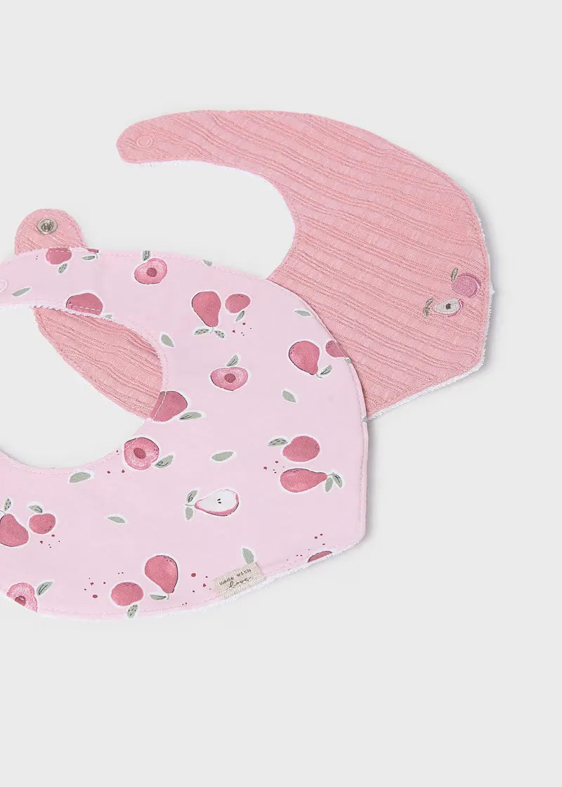 Set 2 Baberos Estampado Peras Rosa Mayoral detalle