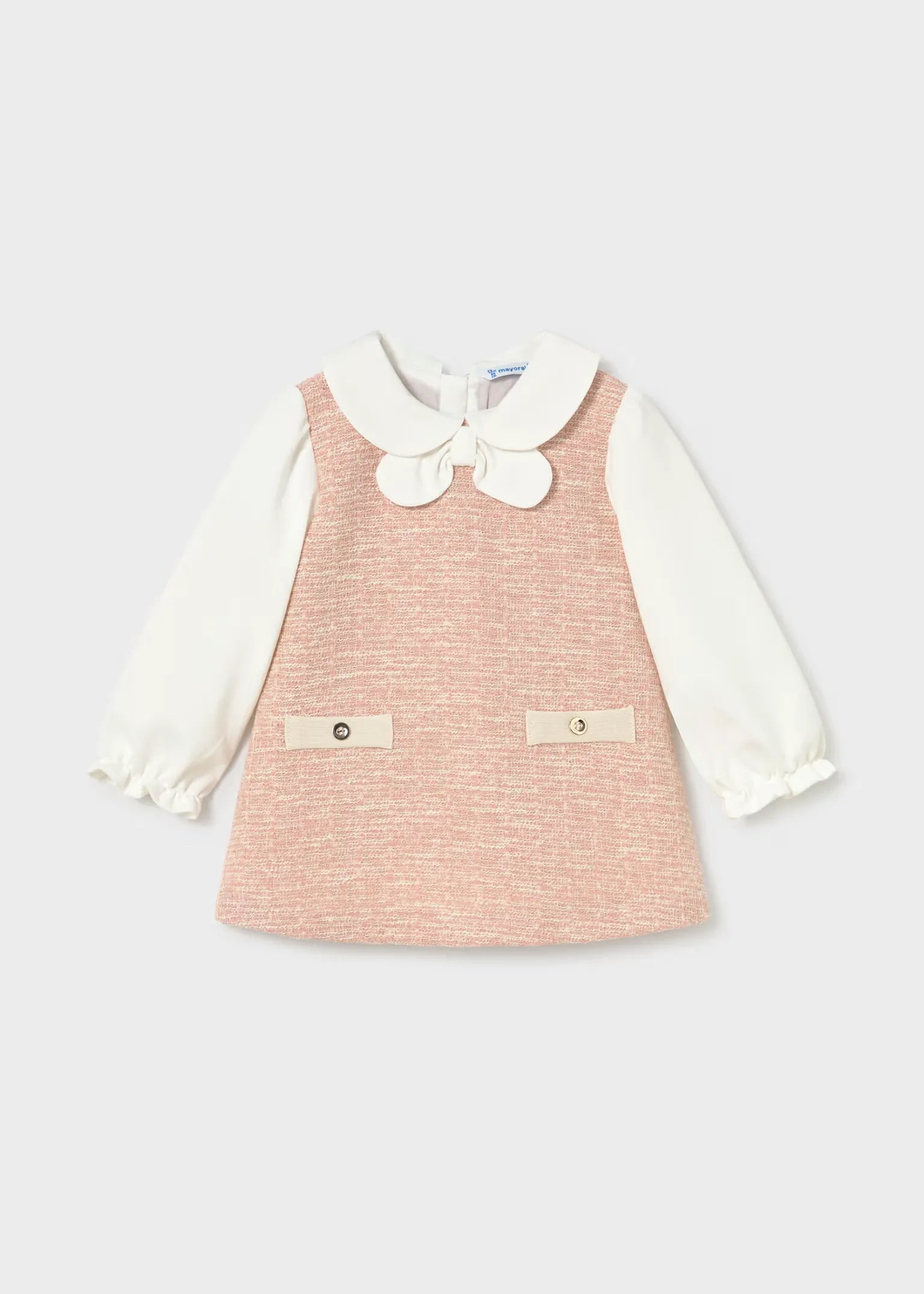 Vestido Combinado Tejido Rosa Mayoral