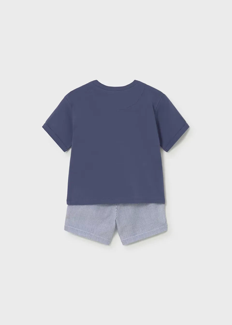 Conjunto Bermuda Rayas Azul Mayoral estilo