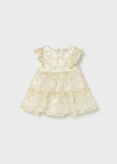 Vestido Ceremonia Tul Corazones Beige Mayoral