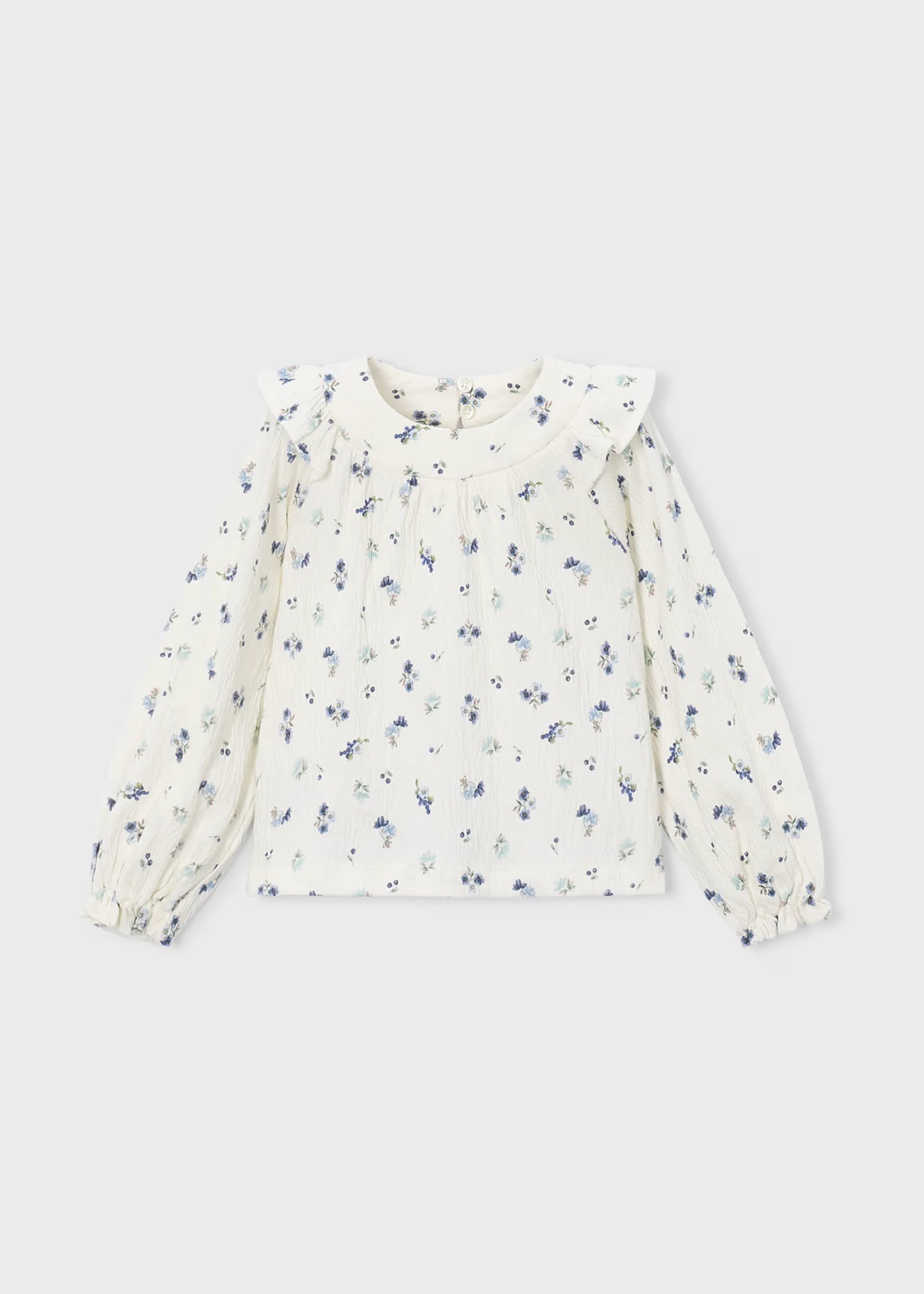 Blusa Volantes Flores Anis Mayoral