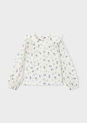 Blusa Volantes Flores Anis Mayoral